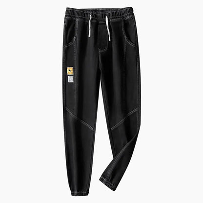 Men's Elastic-Waist Joggers With Drawstring - In Black