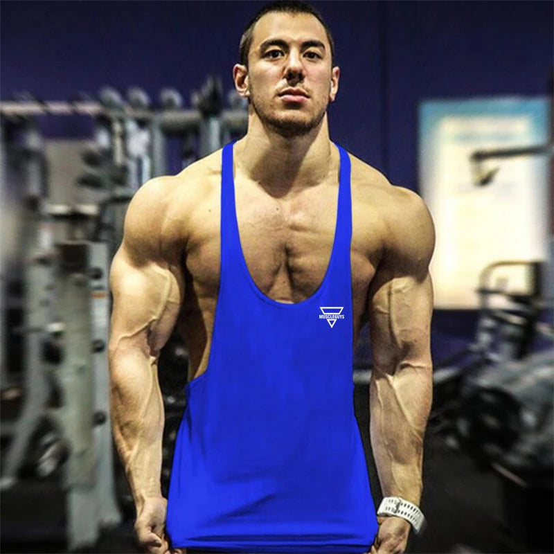 Men's Slim Fit Stringer Tank Top - Various Colors