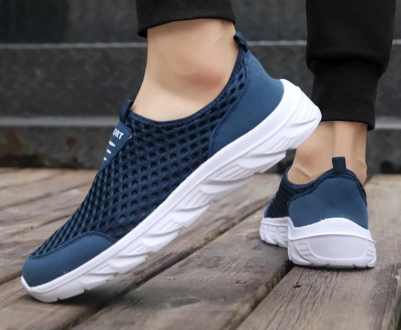 Men's Lightweight Casual Sneakers - Breathable Slip-On Design with Anti-Slip Features