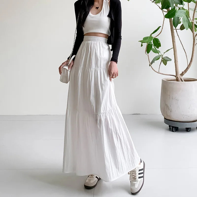 High-Waisted Long Skirts for Women  - Various Colors