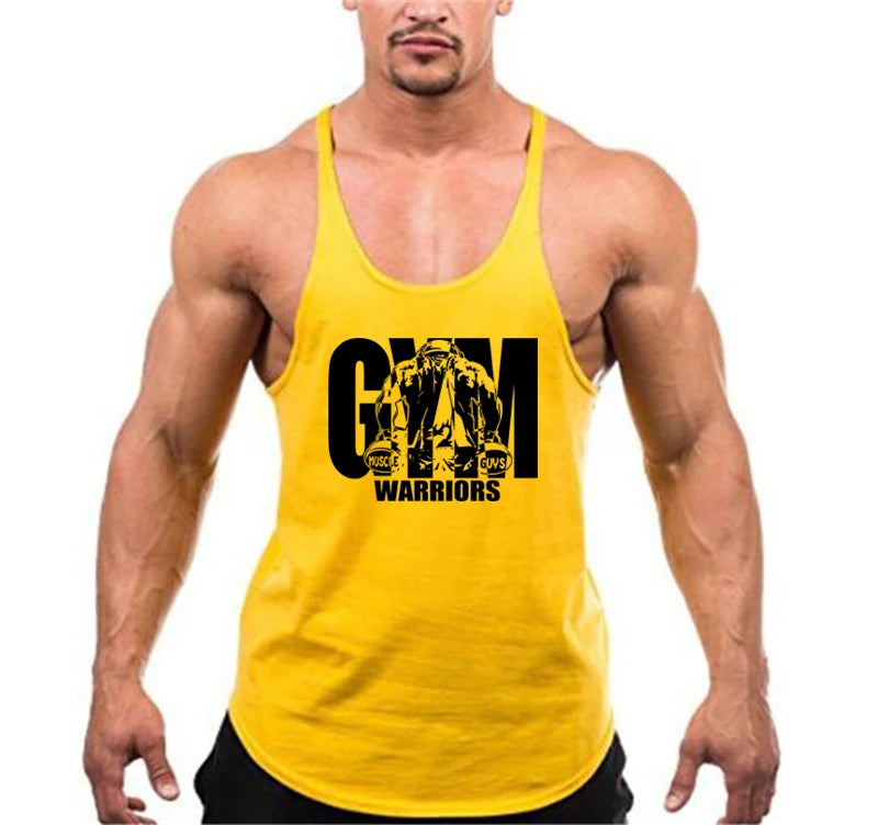 Men's Cotton Gym Tank Tops - Various Colors