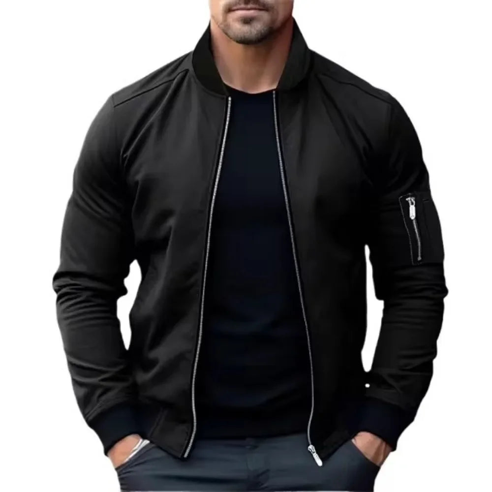 Men's Casual Fit Bomber Jacket - Various Colors