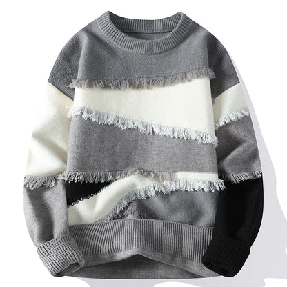 Unisex Thick Twisted Knit Sweater - Relaxed Fit