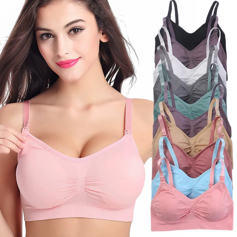 Comfortable Seamless Maternity Bras for Women - Various Colors