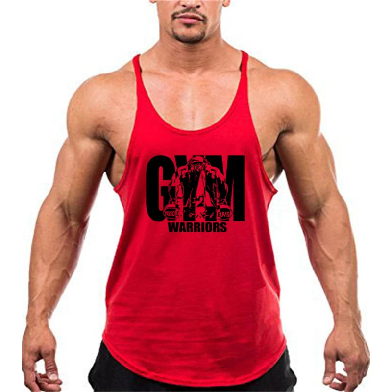 Men's Cotton Gym Tank Tops - Various Colors