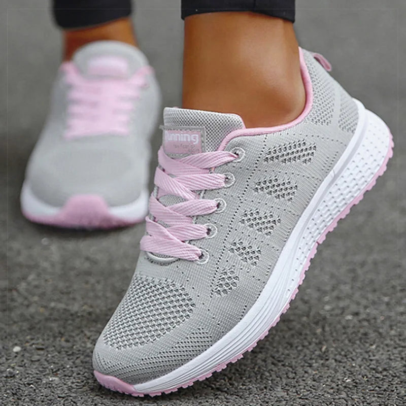 Womens Lightweight  Athletic Sneakers - Breathable Material-Various Colors