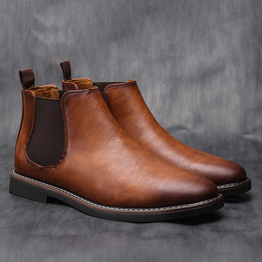 Retro Stylish Slip-On Boots for Men - Various Colors