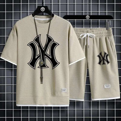 "Men's Premium Quality Two-Piece T-Shirt and Shorts Set