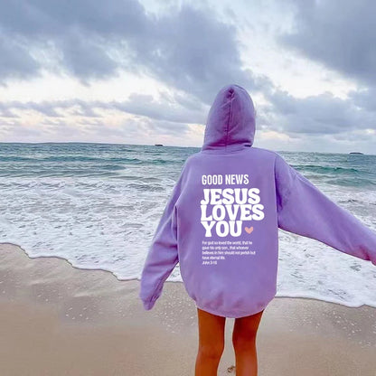 Womens "Good News: Jesus Loves You" Hoodie/Sweatshirt