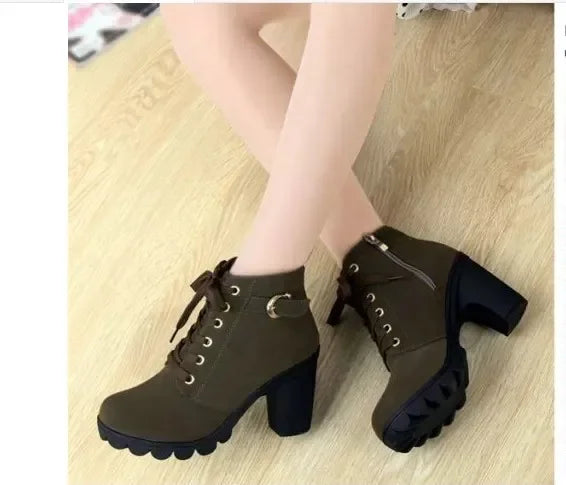 Stylish High Heel Ankle Boots for Women