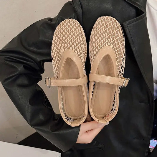 Mesh Design Flats for Women