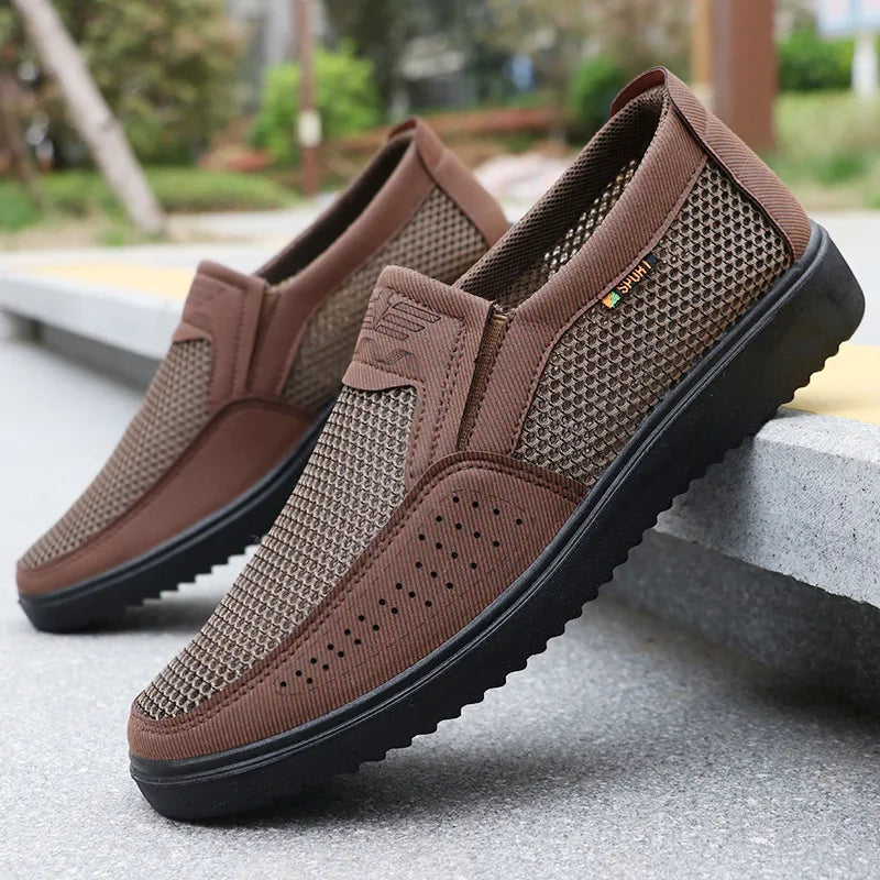 Lightweight Breathable Mesh Casual Shoes for Men - Non-Slip Design