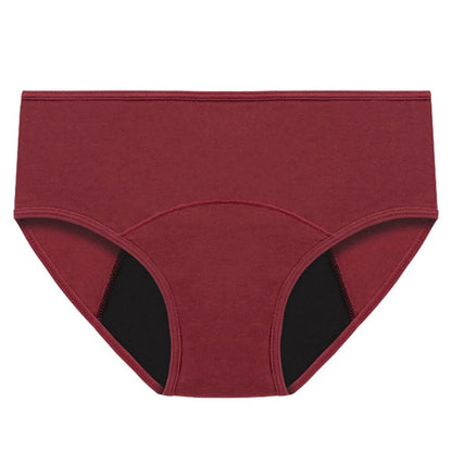 Breathable Cotton Menstrual Panties for Women - Low Waist Period Underwear