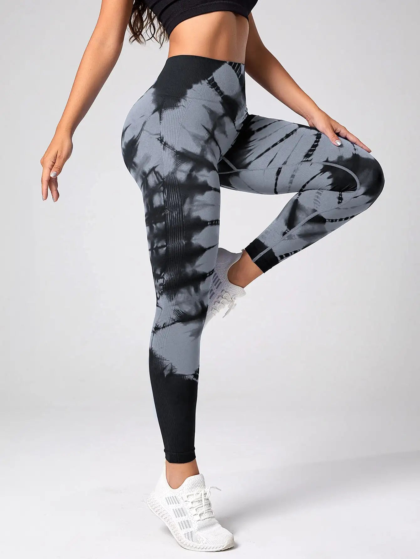 Women's High-Waist Tie-Dye Yoga Pants - Various Colors