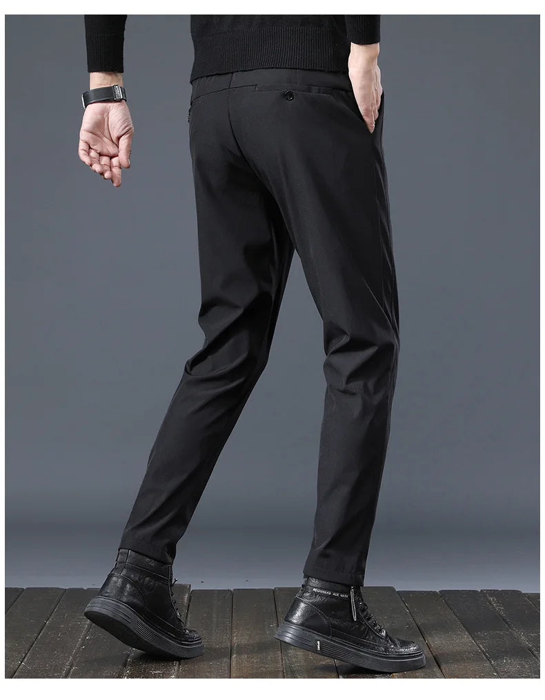 Men's High-Quality Elastic Breathable Trousers - Various Colors