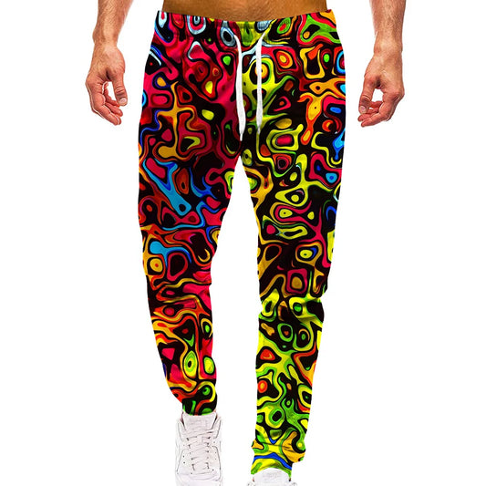 Men's Rainbow Graffiti Drawstring Joggers - Various Colors