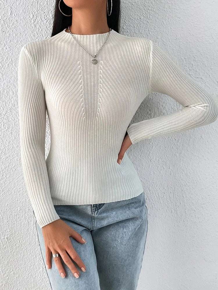 Women's Slim Fit Long Sleeve Turtleneck Sweater