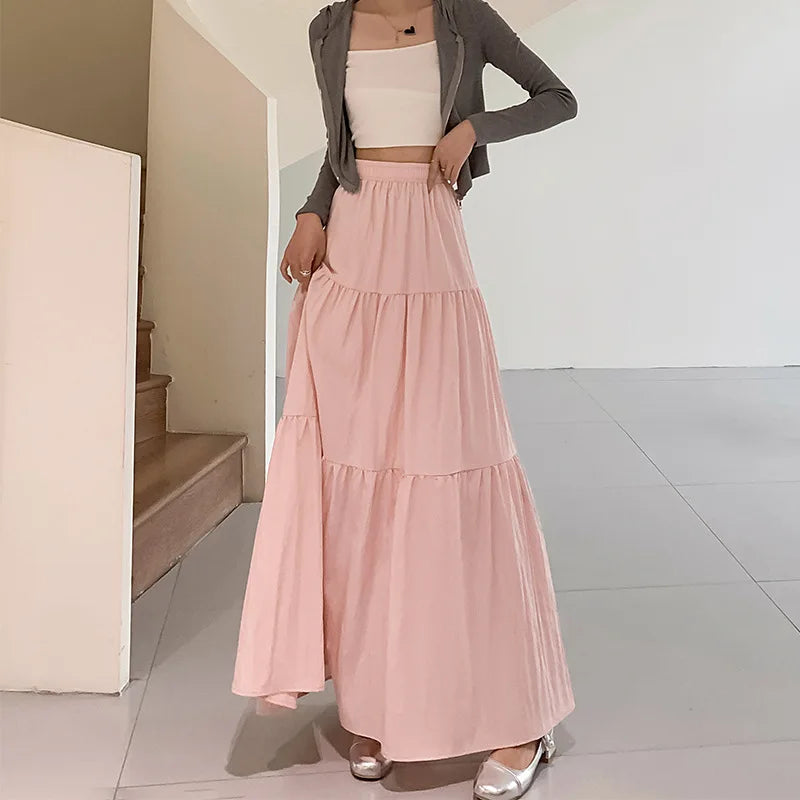 High-Waisted Long Skirts for Women  - Various Colors