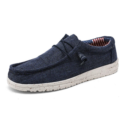 Men's Casual Canvas Slip-On Loafers - Breathable Flats