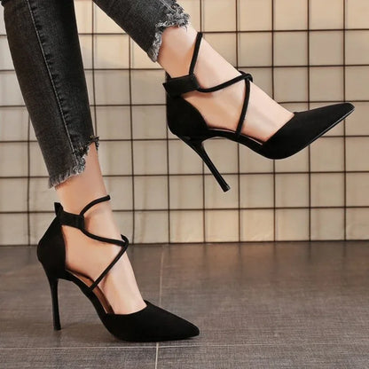 Womens Chic High Heels- Stylish Footwear With Straps