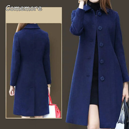 Womens Mid-Length Collar Jacket - Various Colors