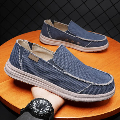 Men's Breathable Denim Canvas Slip-On Sneakers