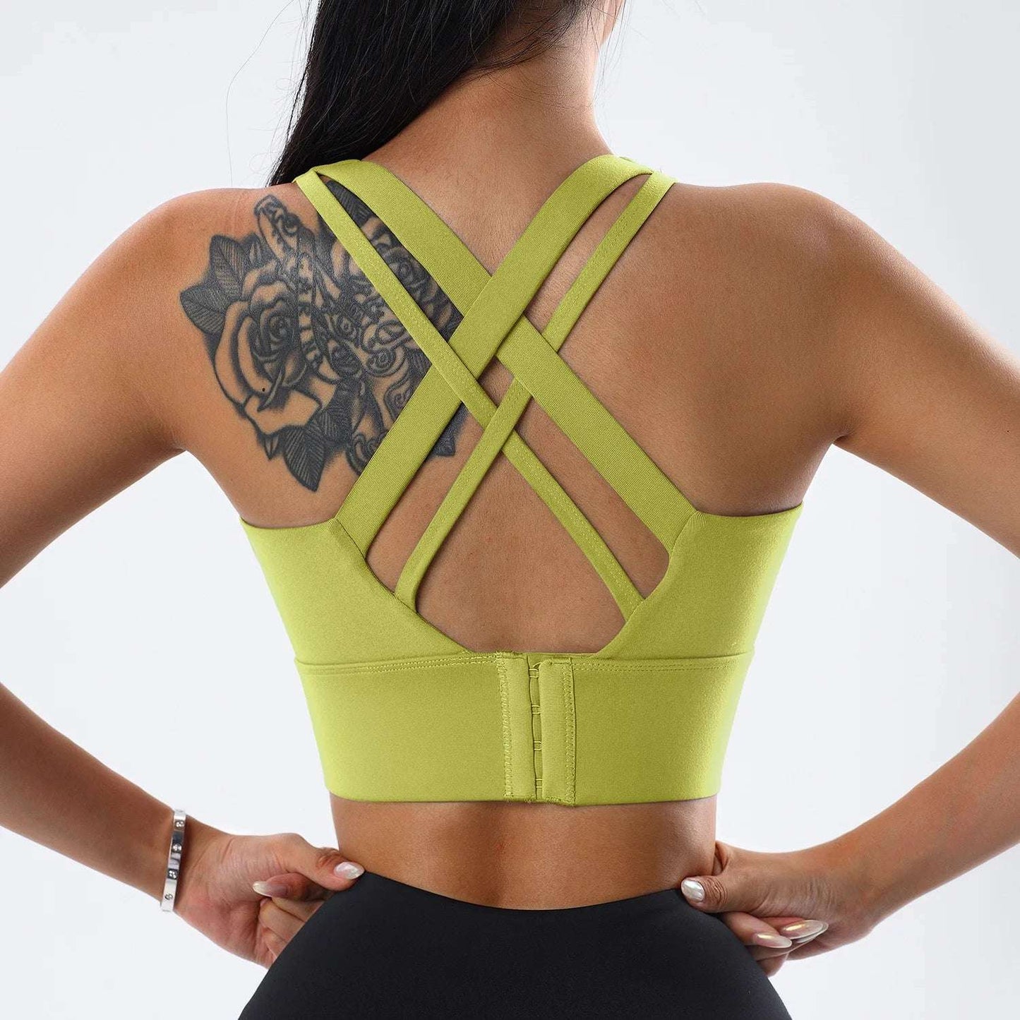 Women's Sports Bra with Push-Up and Back Closure