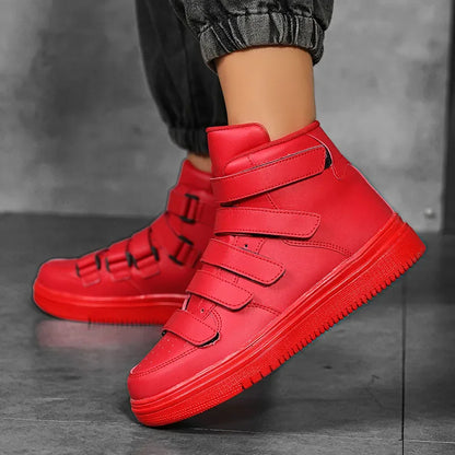 Men's High-Top Lace-Up and Velcro Sneakers