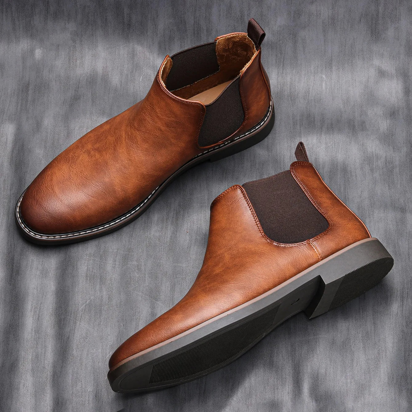 Retro Stylish Slip-On Boots for Men - Various Colors