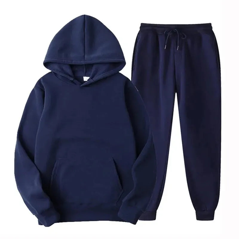 Men's Two-Piece Hoodie and Drawstring Jogger Set