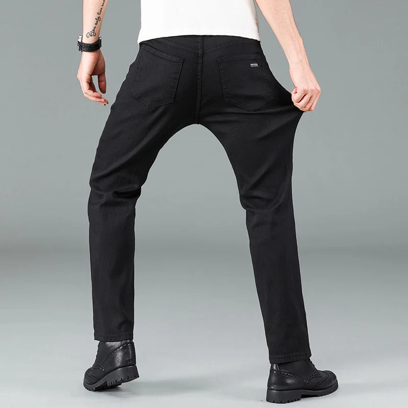 Korean Style Trendy Men's Straight-Fit Pants - Comfortable and Stretchy