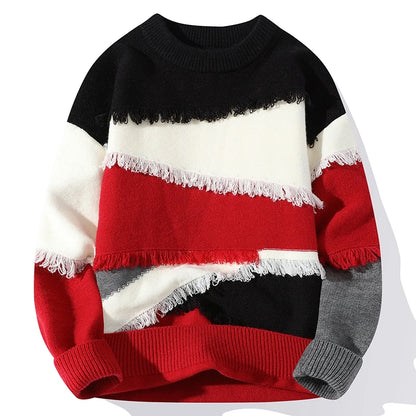 Unisex Thick Twisted Knit Sweater - Relaxed Fit