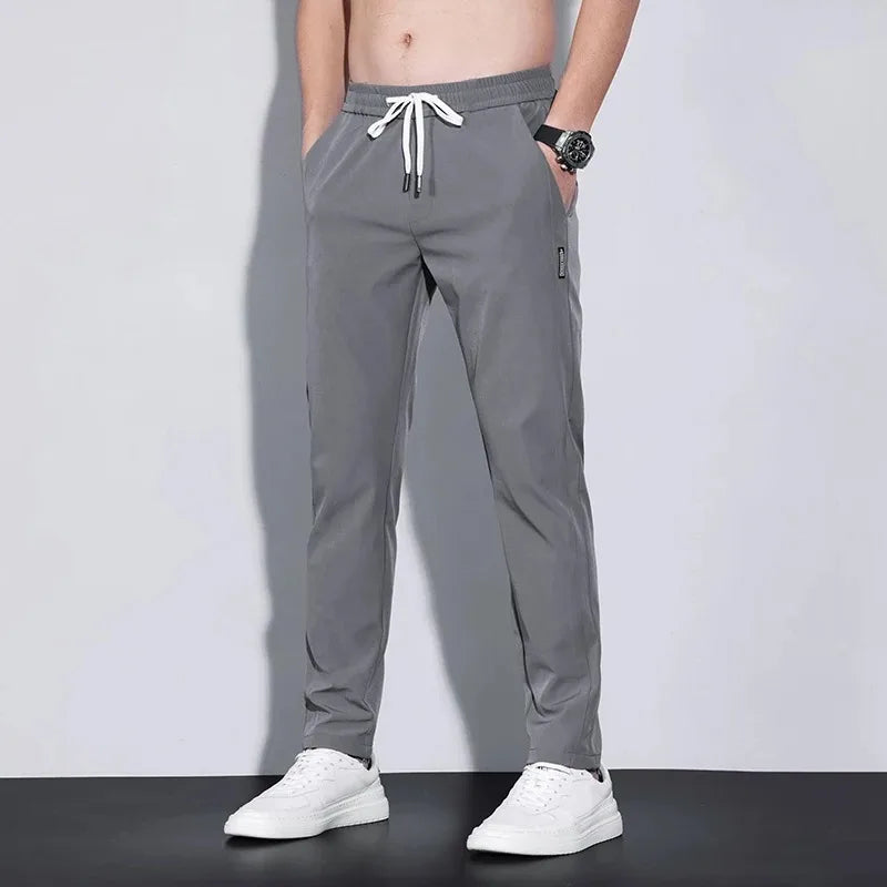 Men's Casual Outdoor Sweatpants - Elastic, Breathable Straight Leg Design