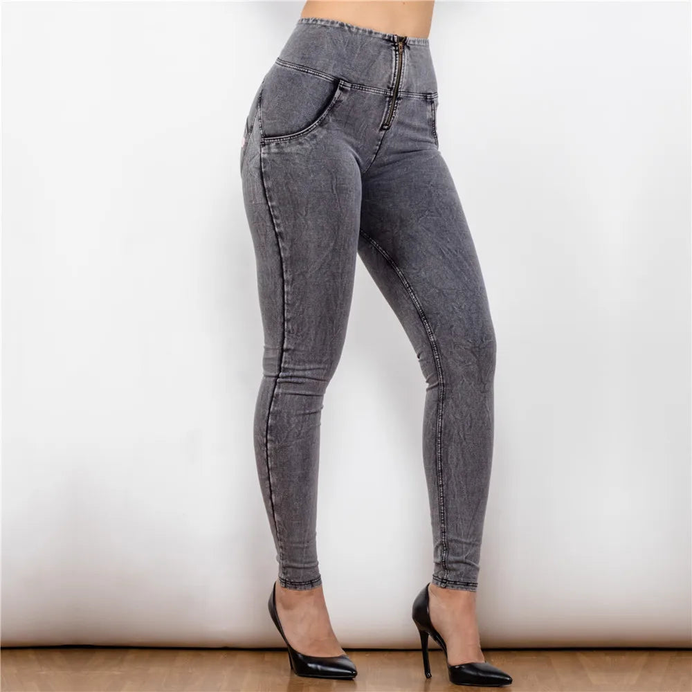 Women's Slim Fit High-Waisted Push-Up Jeans