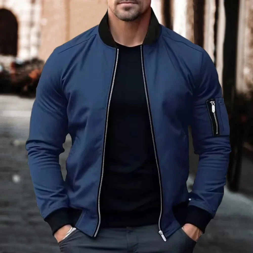 Men's Casual Fit Bomber Jacket - Various Colors