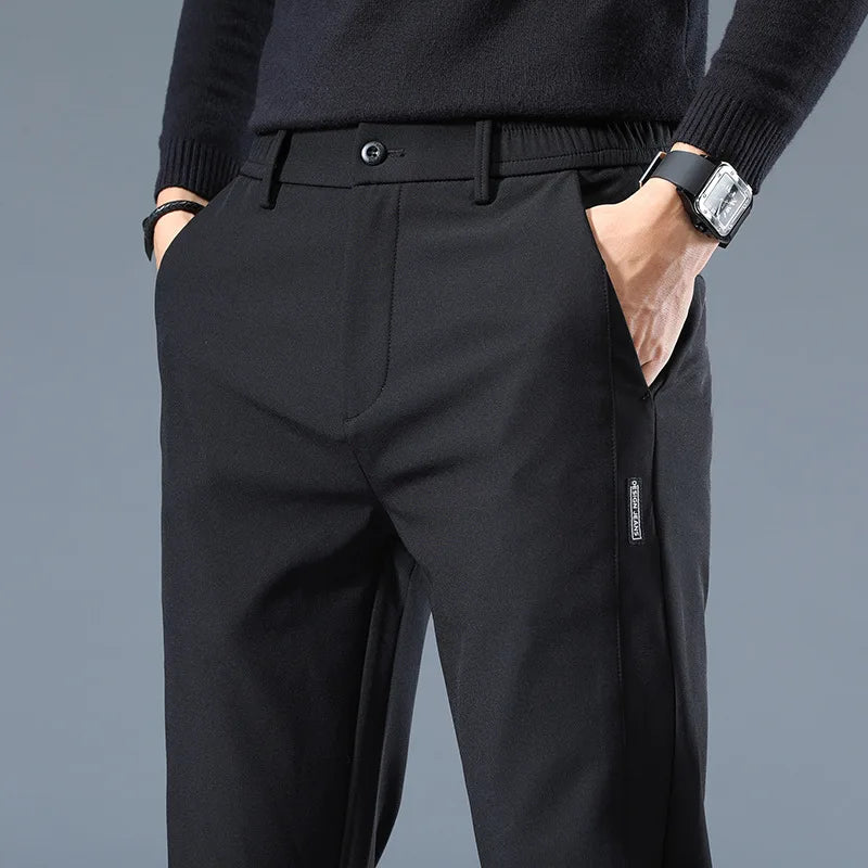 Men's High-Quality Elastic Breathable Trousers - Various Colors