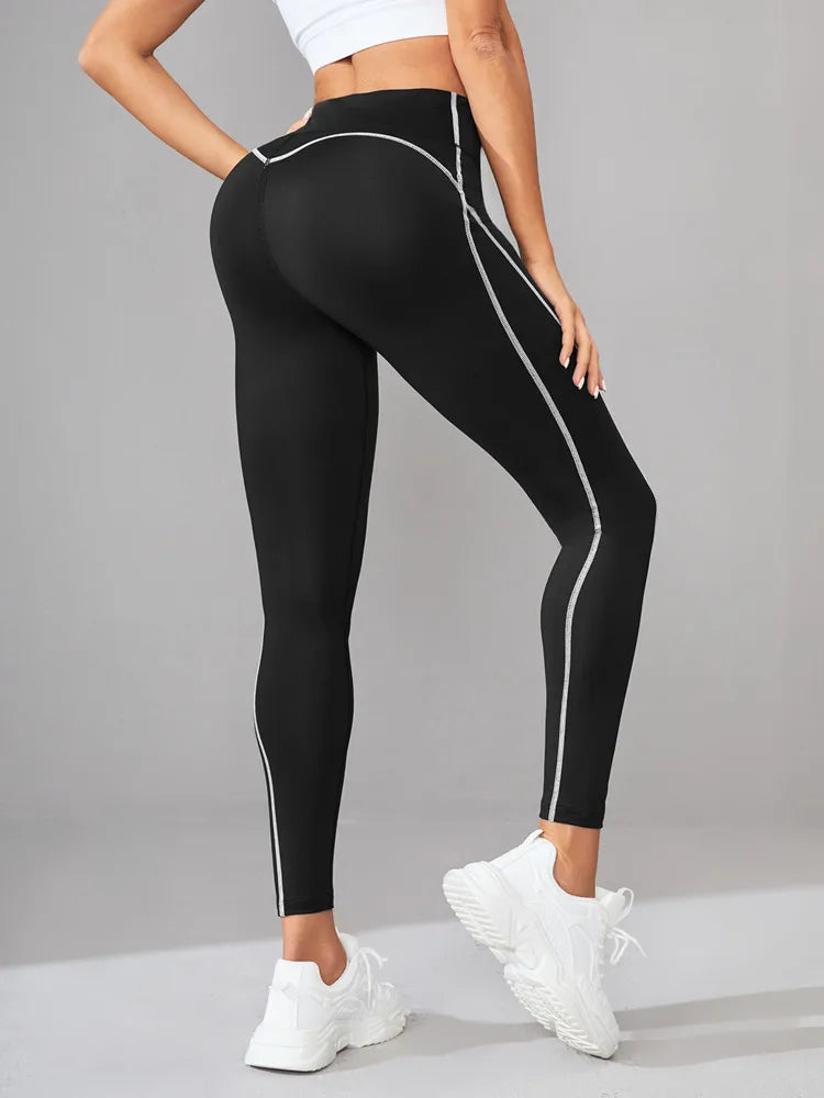 Womens High Wasted Quick-Dry Yoga Pants/ Leggings - Elastic Waistband