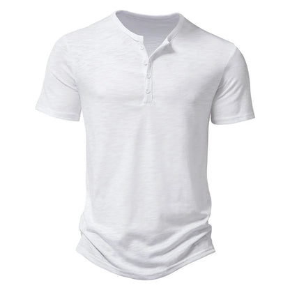 Men's Short Sleeve Polo T-Shirt with Collar and Buttons - Various Colors