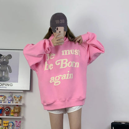 Oversized Women's Hoodie - "Ye Must Be Born Again" - Various Colors