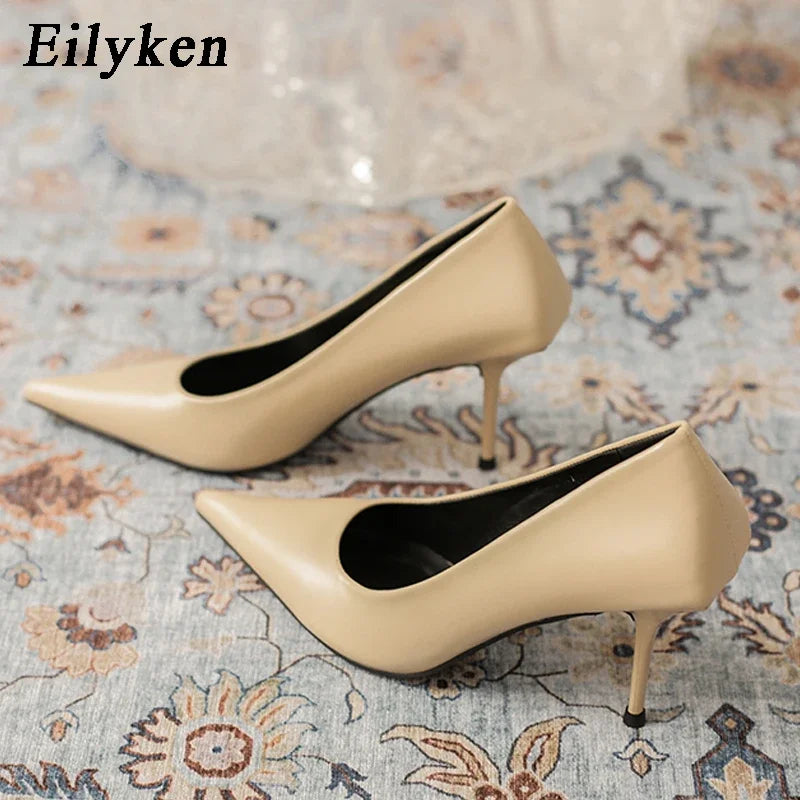 Eiyken Elegant Pointed Toe Slip-On High Heels for Women