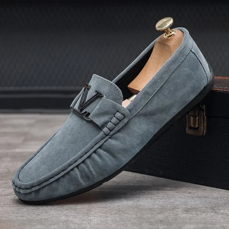 Men's Stylish Faux Leather Slip-On Shoes