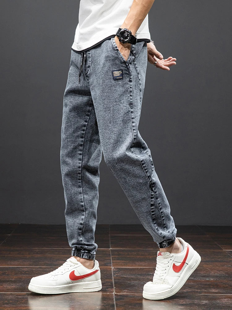 Men's Baggy Harem Denim Jogger Pants - Various Colors