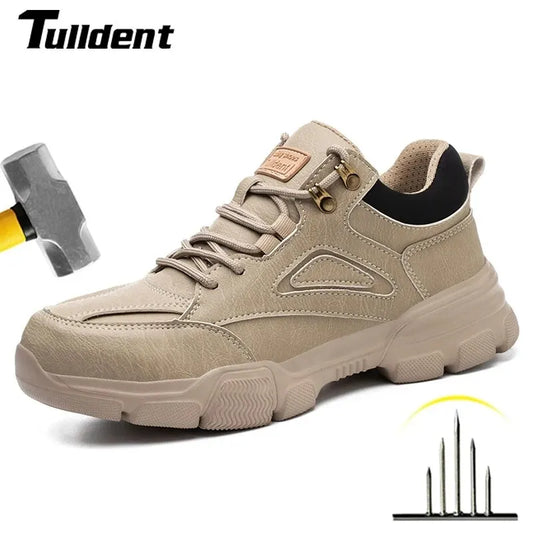 Premium Anti-Puncture Steel Wire Safety Shoes for Men with Rotary Buckle