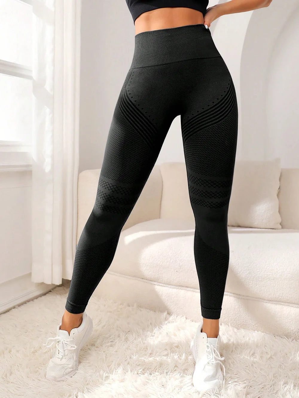 High-Waisted Elastic Yoga Pants for Women