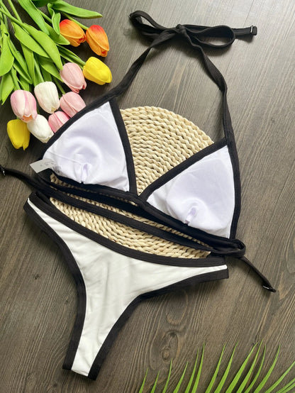 Women's Two-Piece Triangle Thong Bikini Set