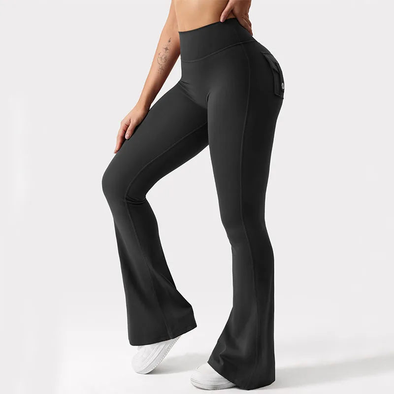 Women's High-Stretch Wide Leg Flares Pants - Various Colors