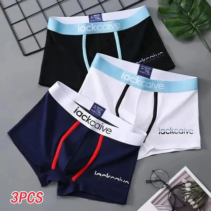 3-Pack Men's Cotton Boxer Briefs - Breathable & Comfortable