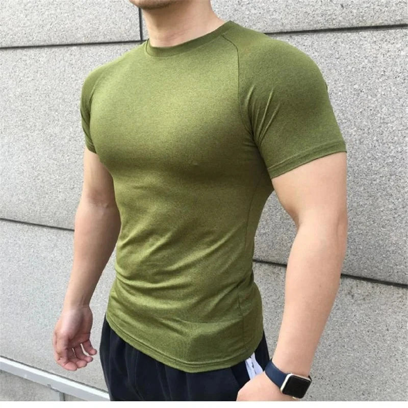 Men's High-Quality Short Sleeve Compression T-Shirt - Various Colors