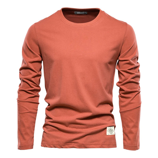 100% Cotton Long Sleeve Sweater for Men - High-Quality Casual Wear