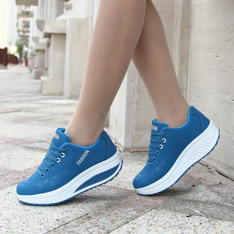 Womens Casual Platform Sneakers - Various Colors